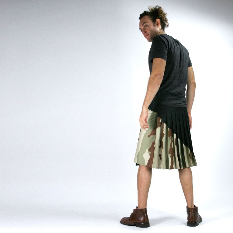 neo kilt coton bi-matière camouflage