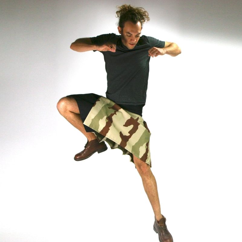 neo kilt coton bi-matière camouflage