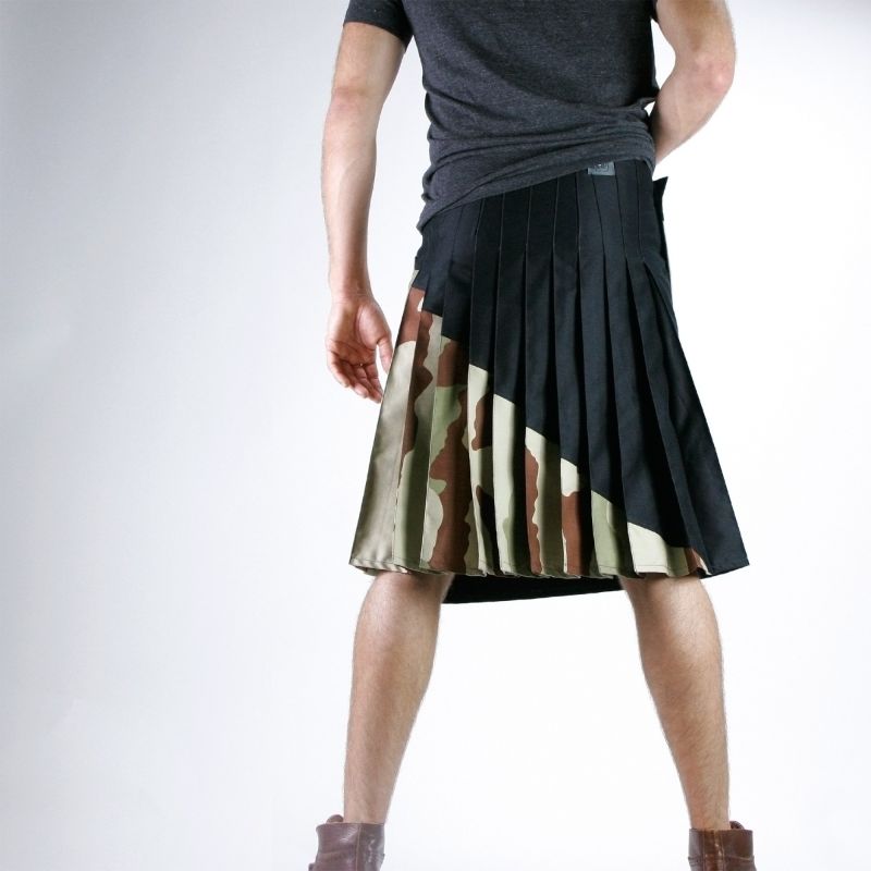 neo kilt coton bi-matière camouflage