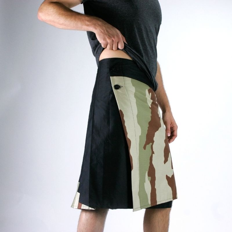 neo kilt coton bi-matière camouflage