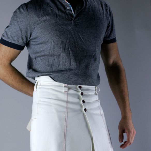 Jupe pour homme blanche style tennis