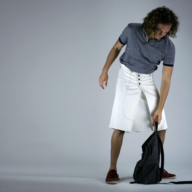 Jupe pour homme blanche style tennis