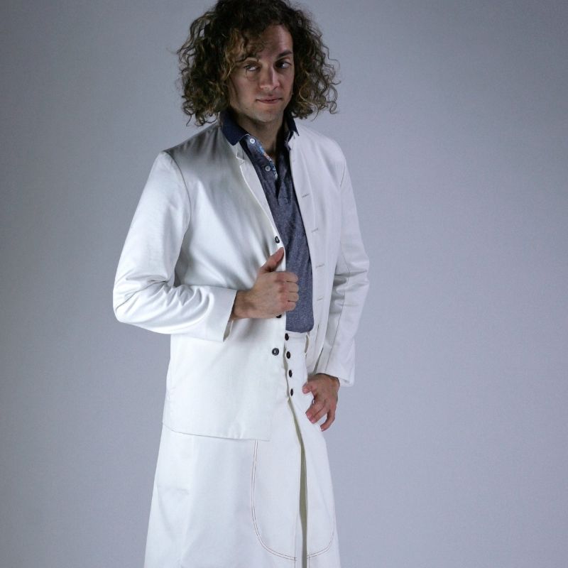 Jupe pour homme blanche style tennis
