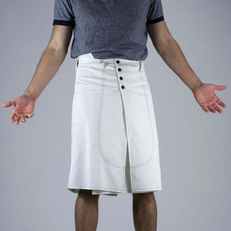 Jupe pour homme blanche style tennis