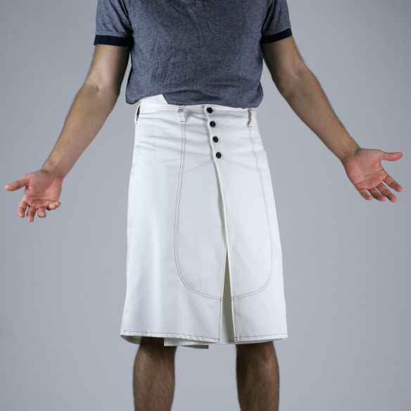 Jupe pour homme blanche style tennis