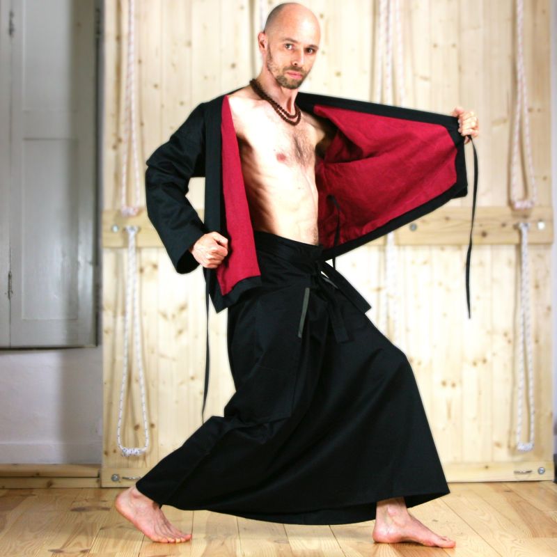 urban genderfluide black kimono