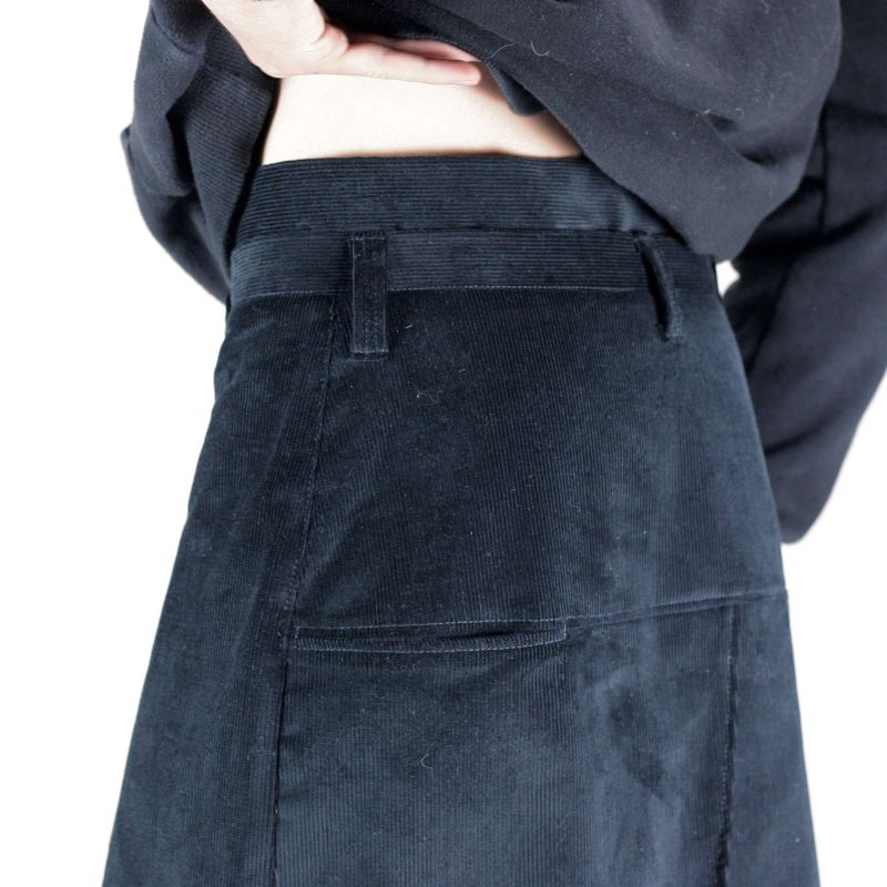 Skate style male skirt black velvet