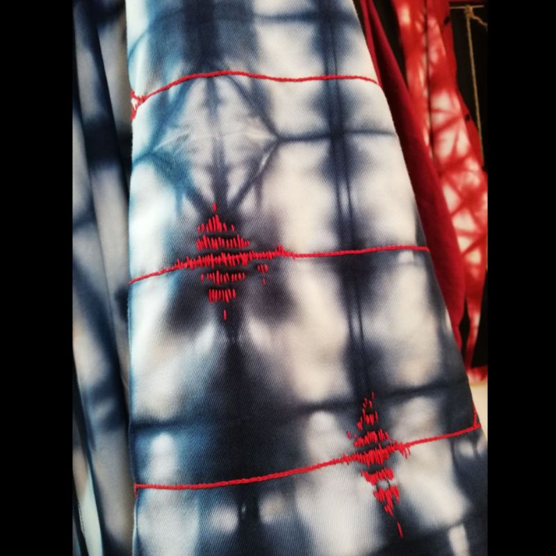 Kimono Shibori Bleu Unisexe