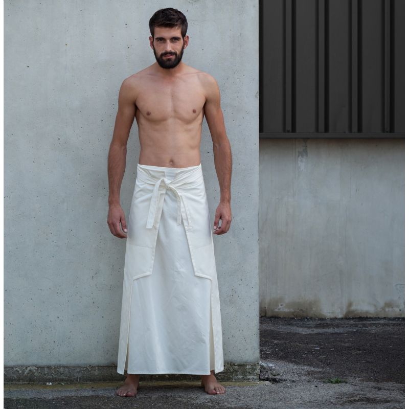 jupe pour homme Ninja hakama blanc