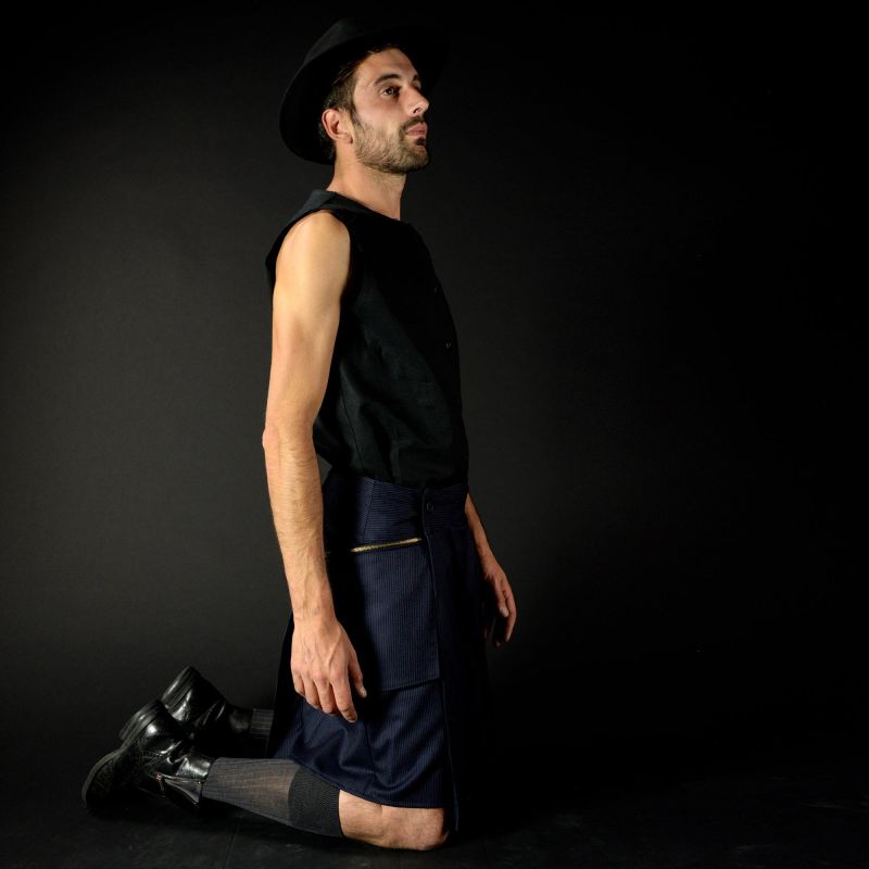 LAMIUM ALBUM neo-kilt à poches zippées