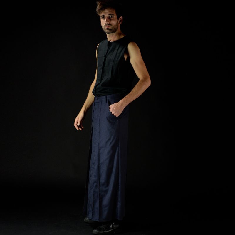 ABIES ALBA long cut hakama with pleats