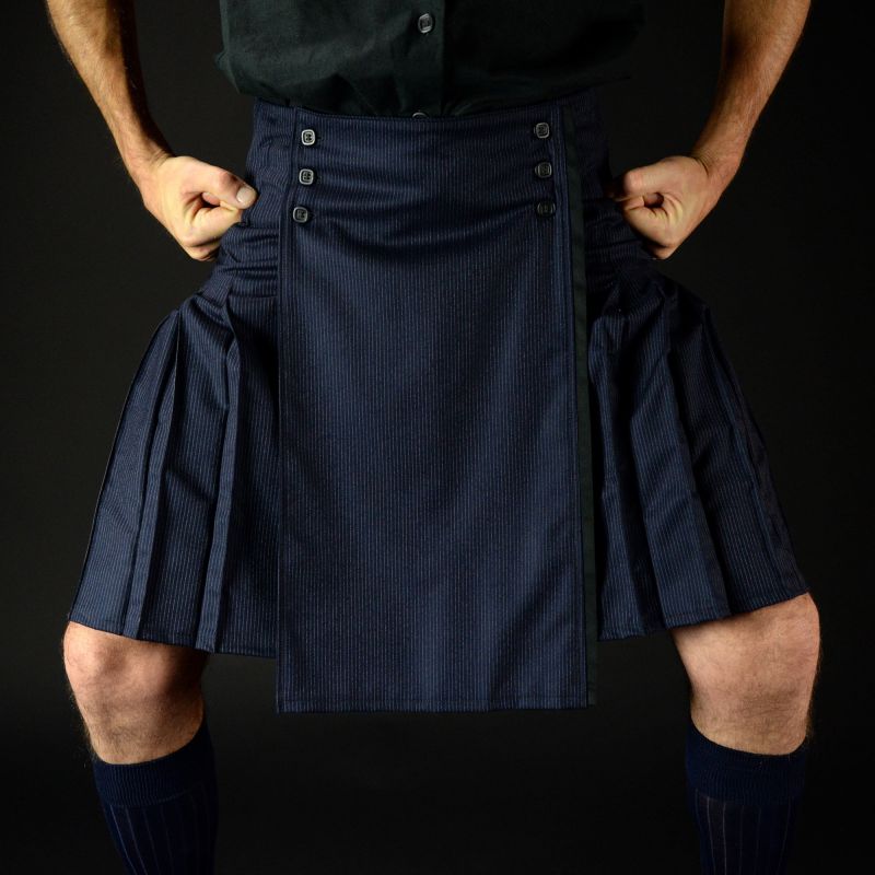 PRIMULA VERIS pleated neo-kilt with removable panel