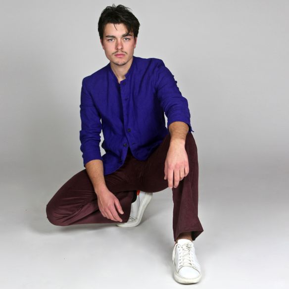 pantalon de marin à ponts pour homme en velours