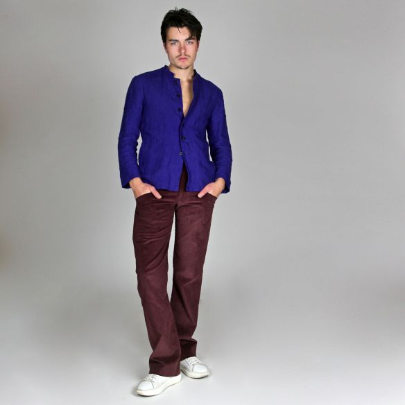 pantalon de marin à ponts pour homme en velours