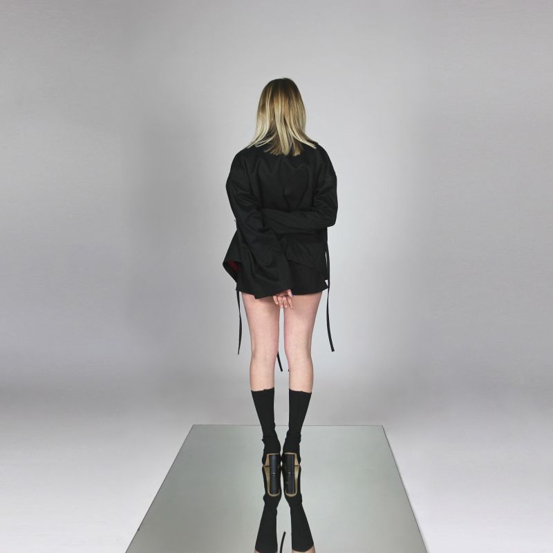 urban genderfluide black kimono