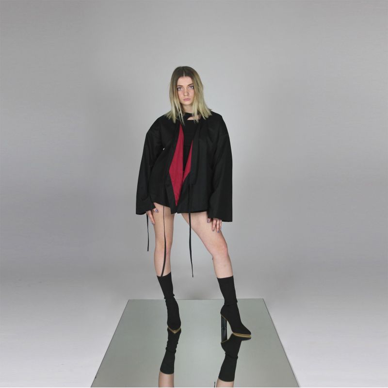 urban genderfluide black kimono