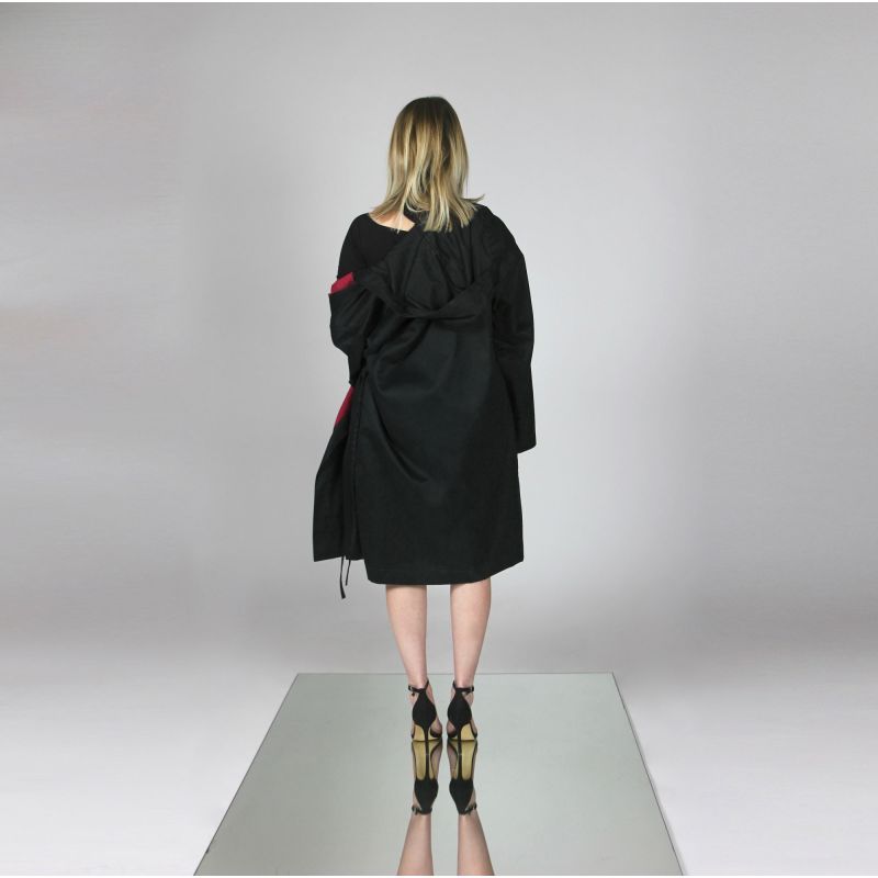 kimono manteau structuré à capuche