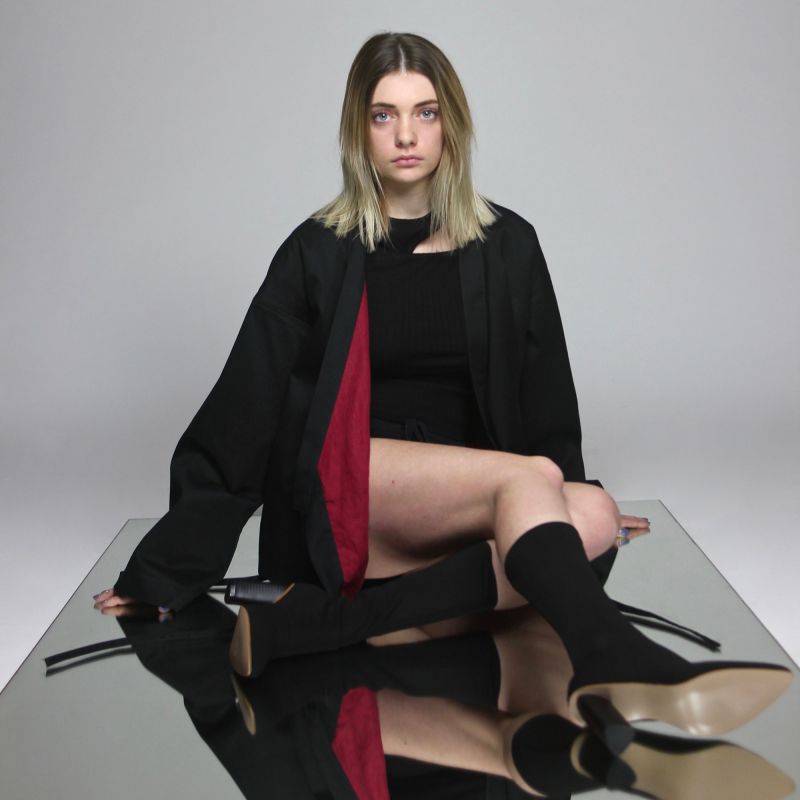 urban genderfluide black kimono
