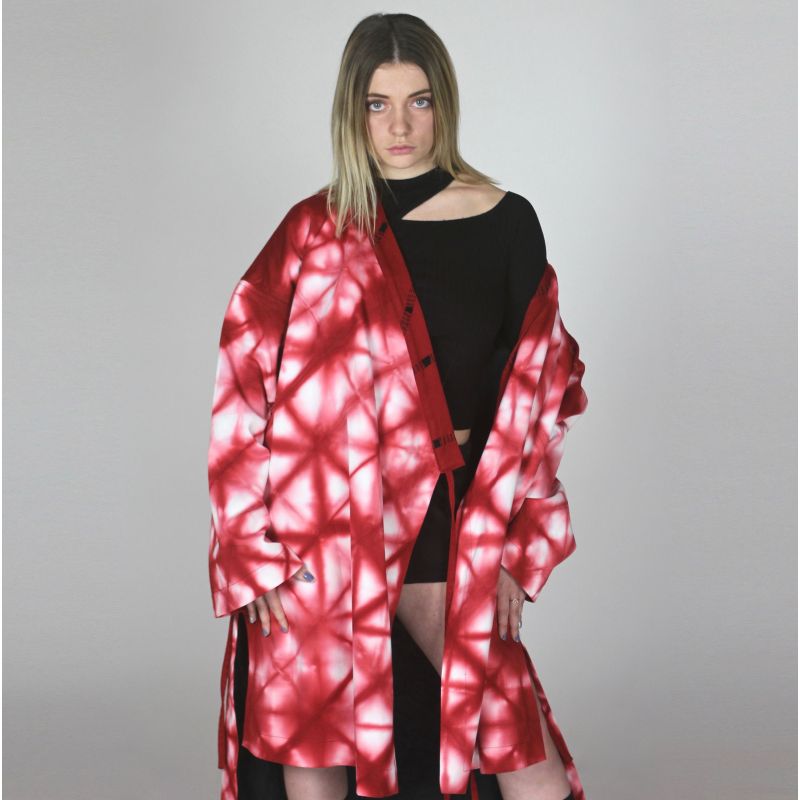 luxury hand-embroidered kimono shibori dyed 2