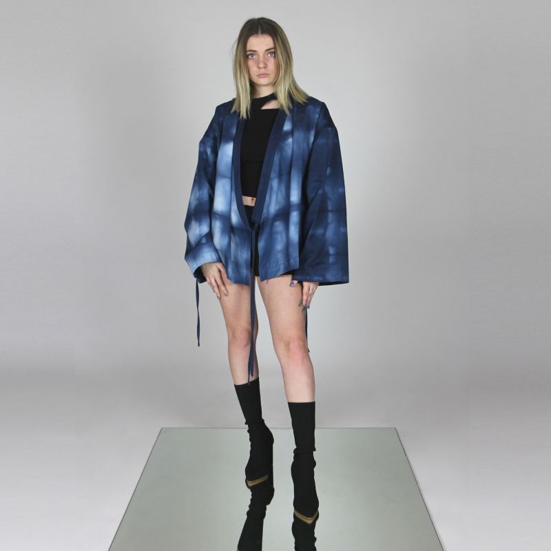 kimono designer teint en shibori