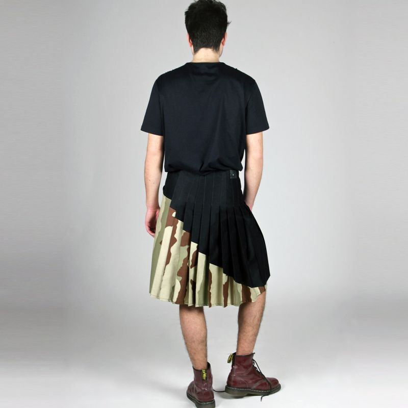 neo kilt coton bi-matière camouflage