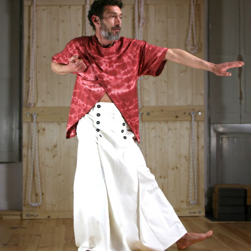 Kimono'shirt shibori rouge