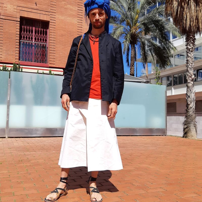 half-long gender fluide wedding skirt