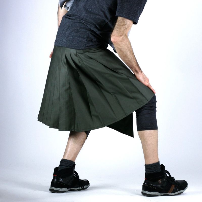 jupe homme Kilt Tartan noire