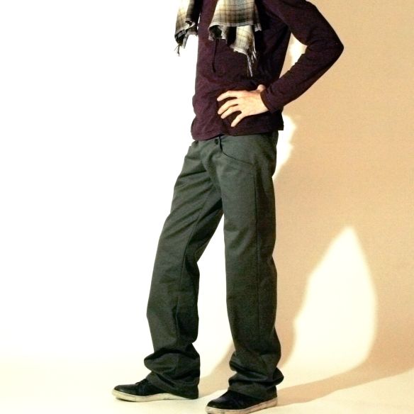 Pantalon à pont kaki