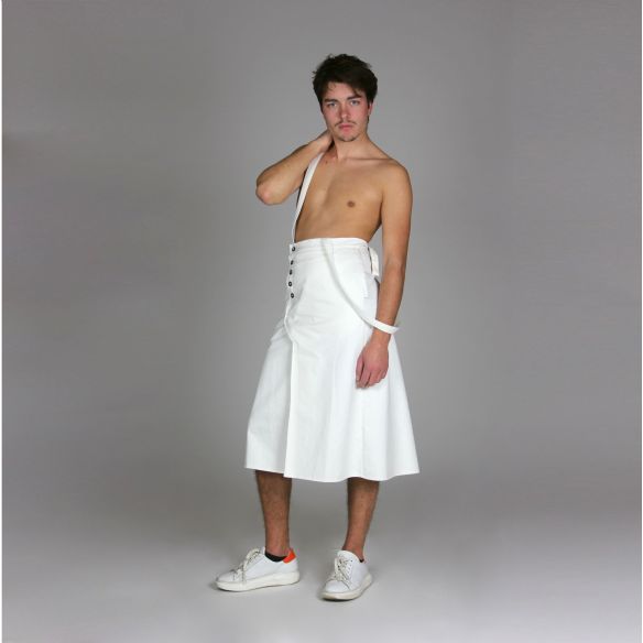 half-long gender fluide skirt look jungle