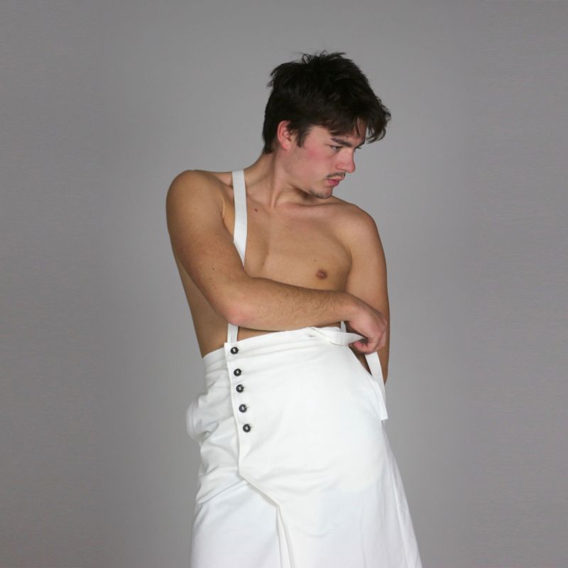 jupe bretelle style jungle unisexe