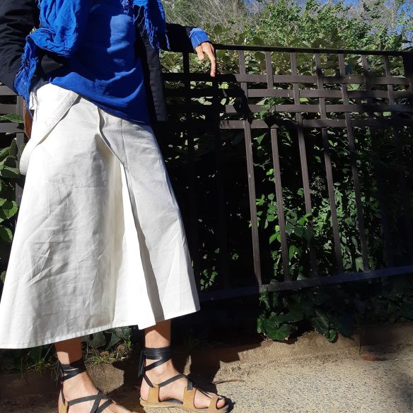 half-long gender fluide skirt look jungle