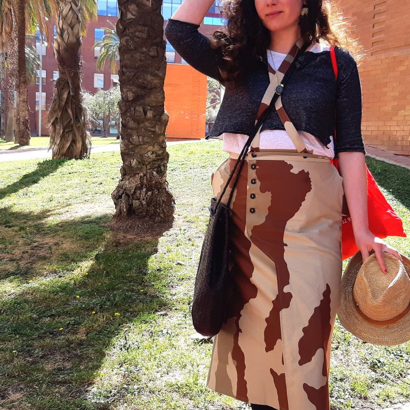 half-long gender fluide skirt look jungle 2
