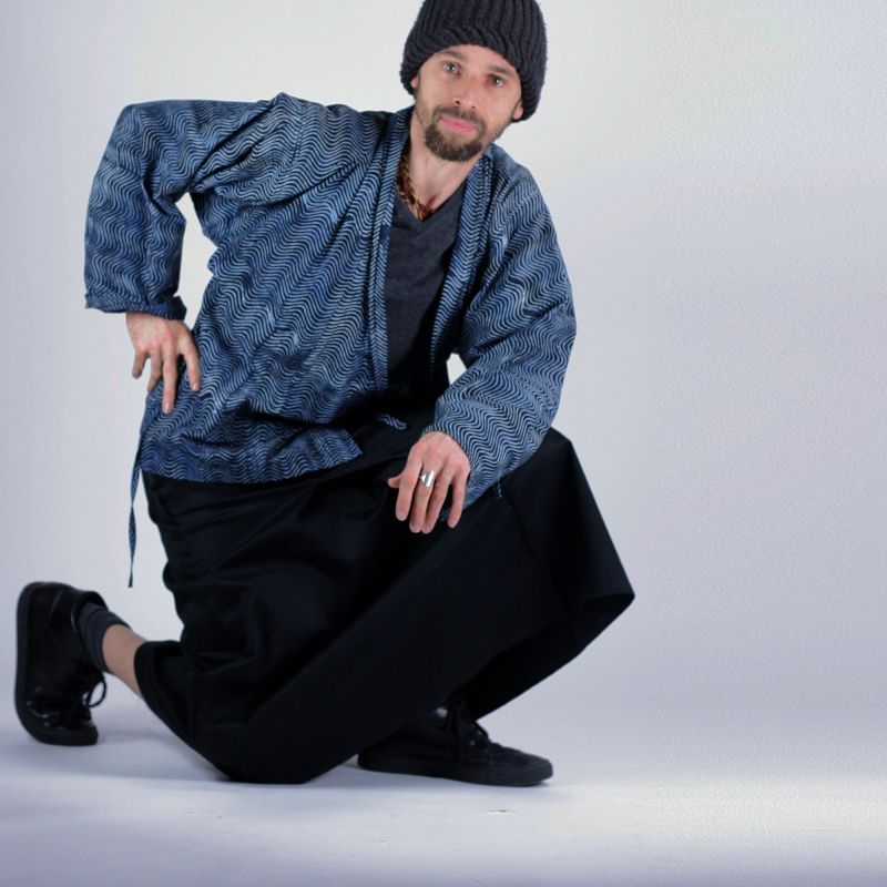 jupe bretelle style jungle unisexe