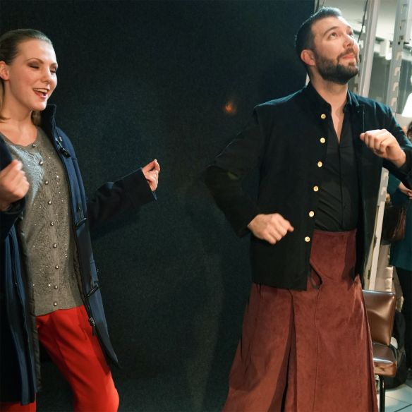 Veste à col mao velours