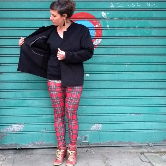 Veste à col mao velours