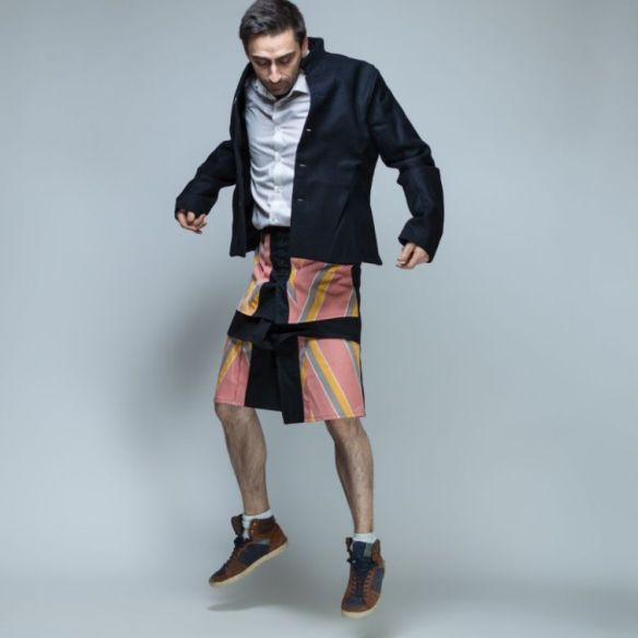 veste minimaliste col mao velours