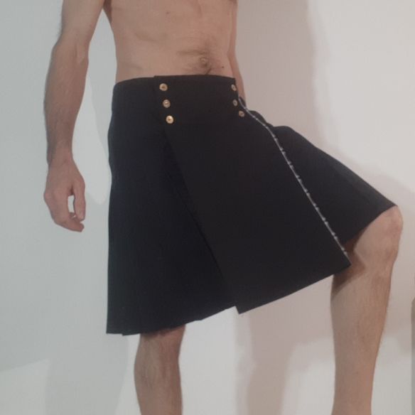 kilt réversible noir et rouge Horse guard solde kilt réversible noir et rouge Horse guard solde