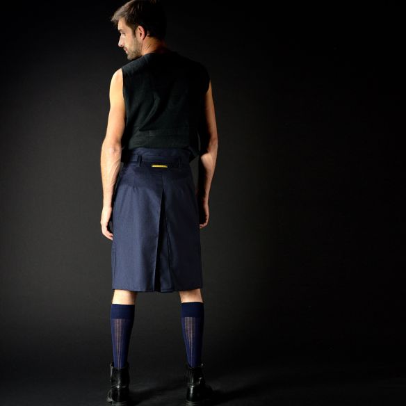 1 VISCUM ALBUM short cut neo-kilt, blue, Size42 1 VISCUM ALBUM short cut neo-kilt, blue, Size42