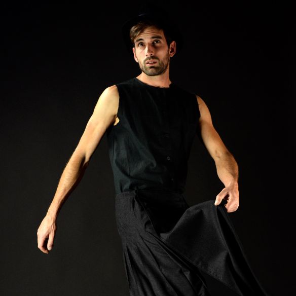 1 ARTEMISIA ALBA neo-kilt long, Noir, T44