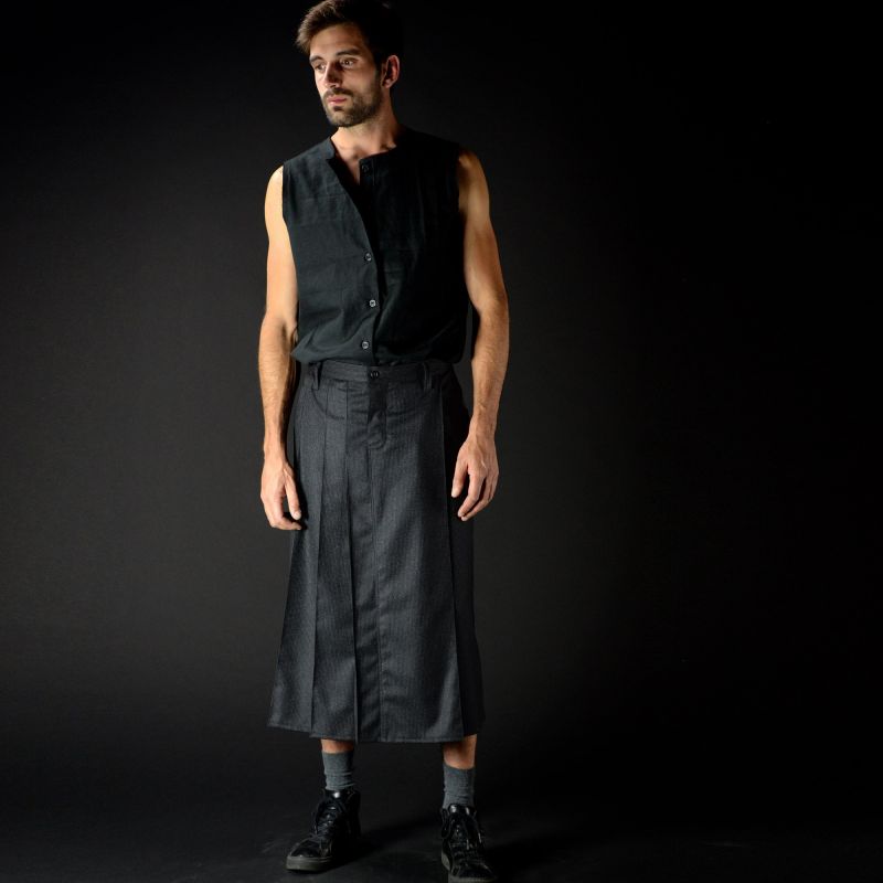 1 SALVIA ALBA jupe mi-longue, Noir, T42