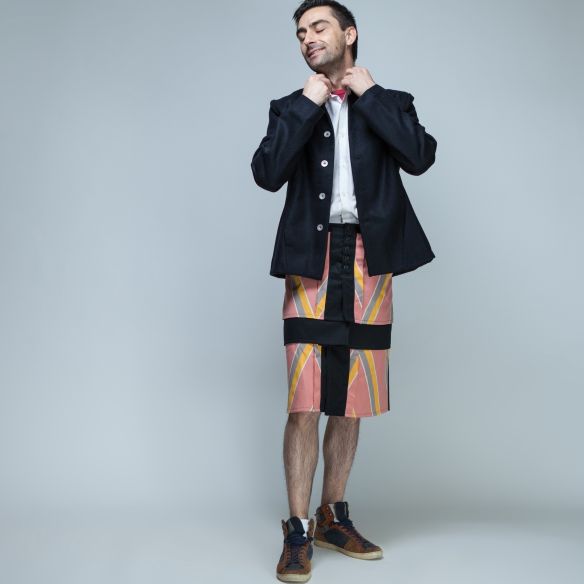 néo-kilt UNION PUNK rose