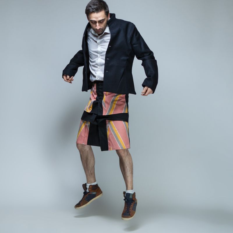 néo-kilt UNION PUNK rose