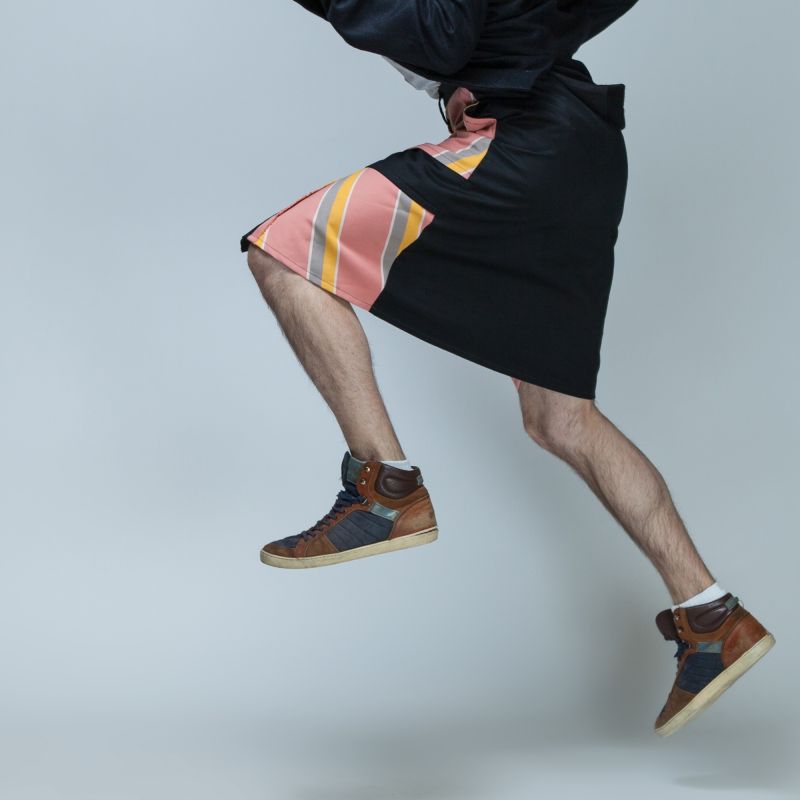 néo-kilt UNION PUNK rose