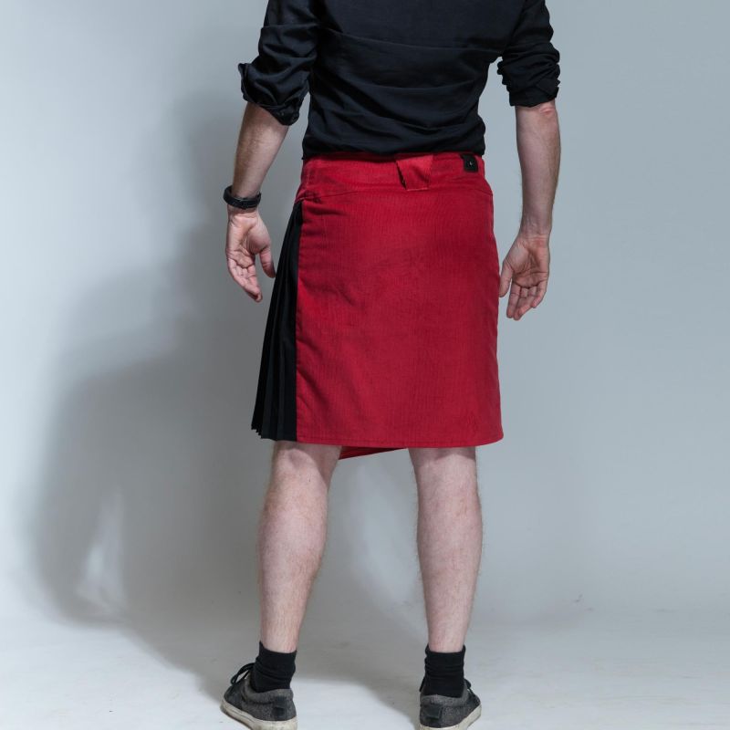 kilt masculin asymétrique bi-matière