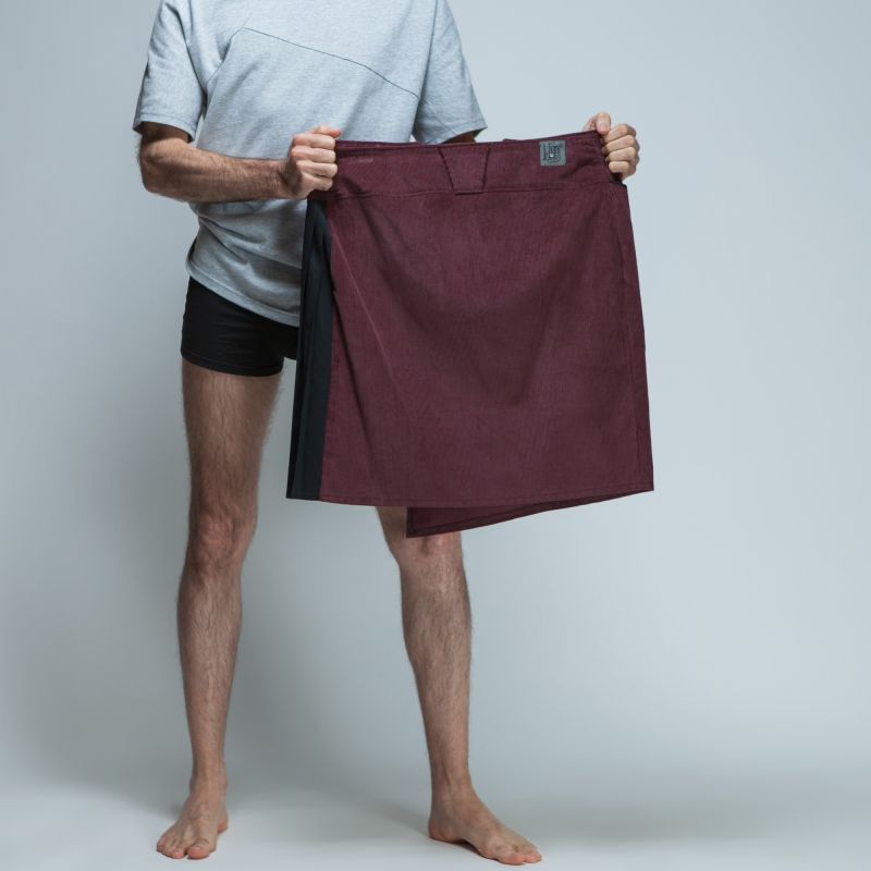 kilt masculin asymétrique bi-matière