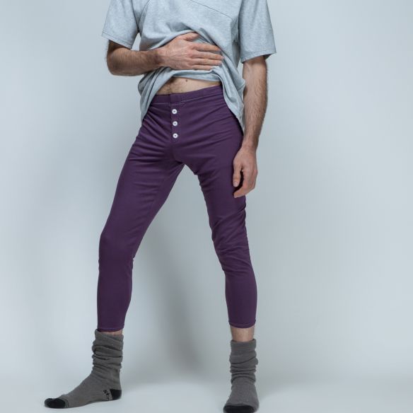 Leggings violet à boutons  Leggings violet à boutons