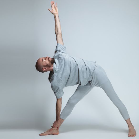 Leggings gris à boutons