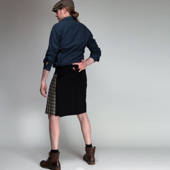 Kilt Asymétrique BUCKINGHAM noir