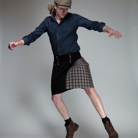 Kilt Asymétrique BUCKINGHAM noir